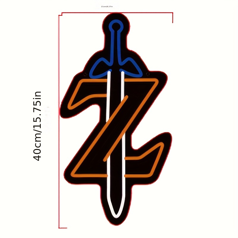  Zelda Neon Sign Gamer Gift Iconic Neon Light for Gaming Zelda  Gifts Sword Z LED Sign Master Sword Gaming Room Accessory for Teen Room  Decor : Tools & Home Improvement