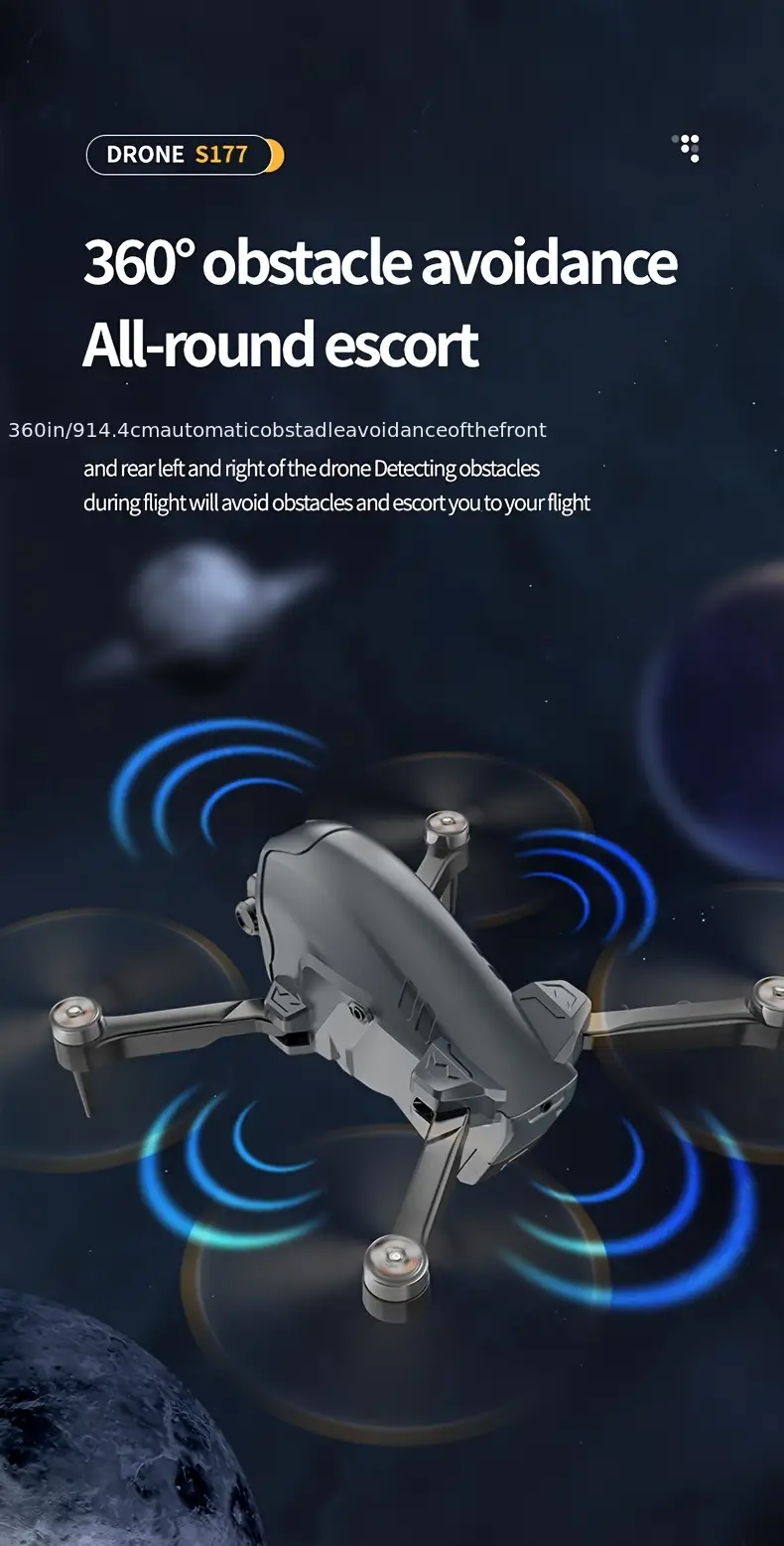 brushless drone optical flow positioning foldable and portable six way band gyroscope two gears fast and slow headless mode details 5