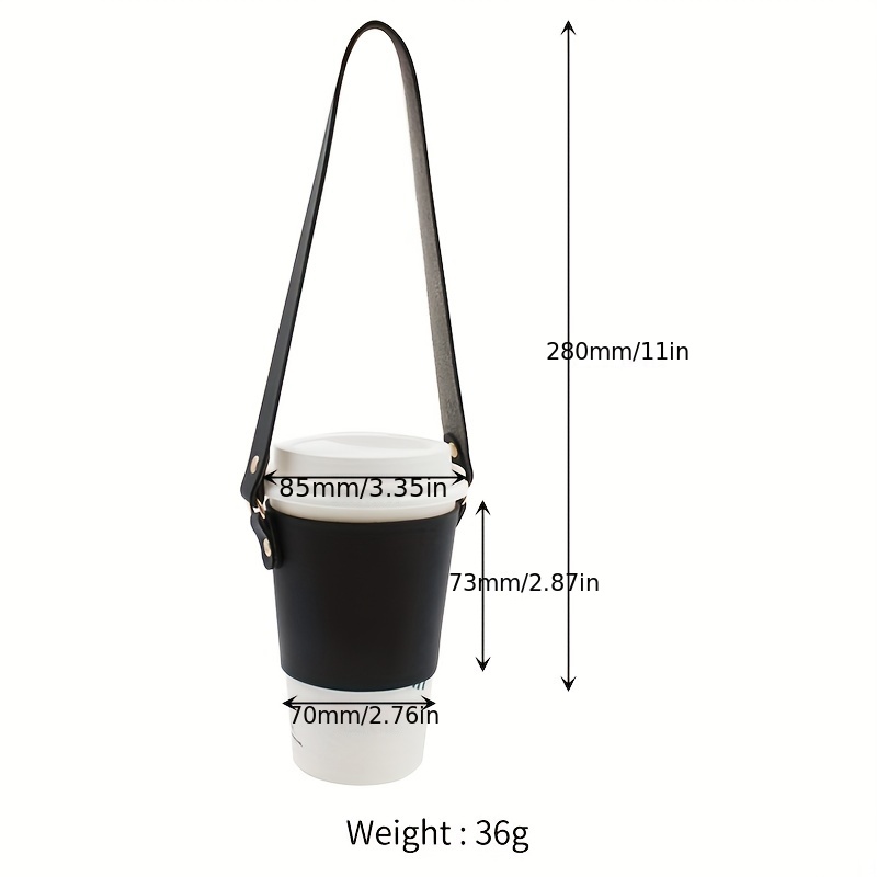 Portable Beverage Cup Foldable Holder Carrier, Tainada Reusable Drink Sleeve Handle Carry Strap for Coffee, Bubble Tea, Hot & Cold Drink with