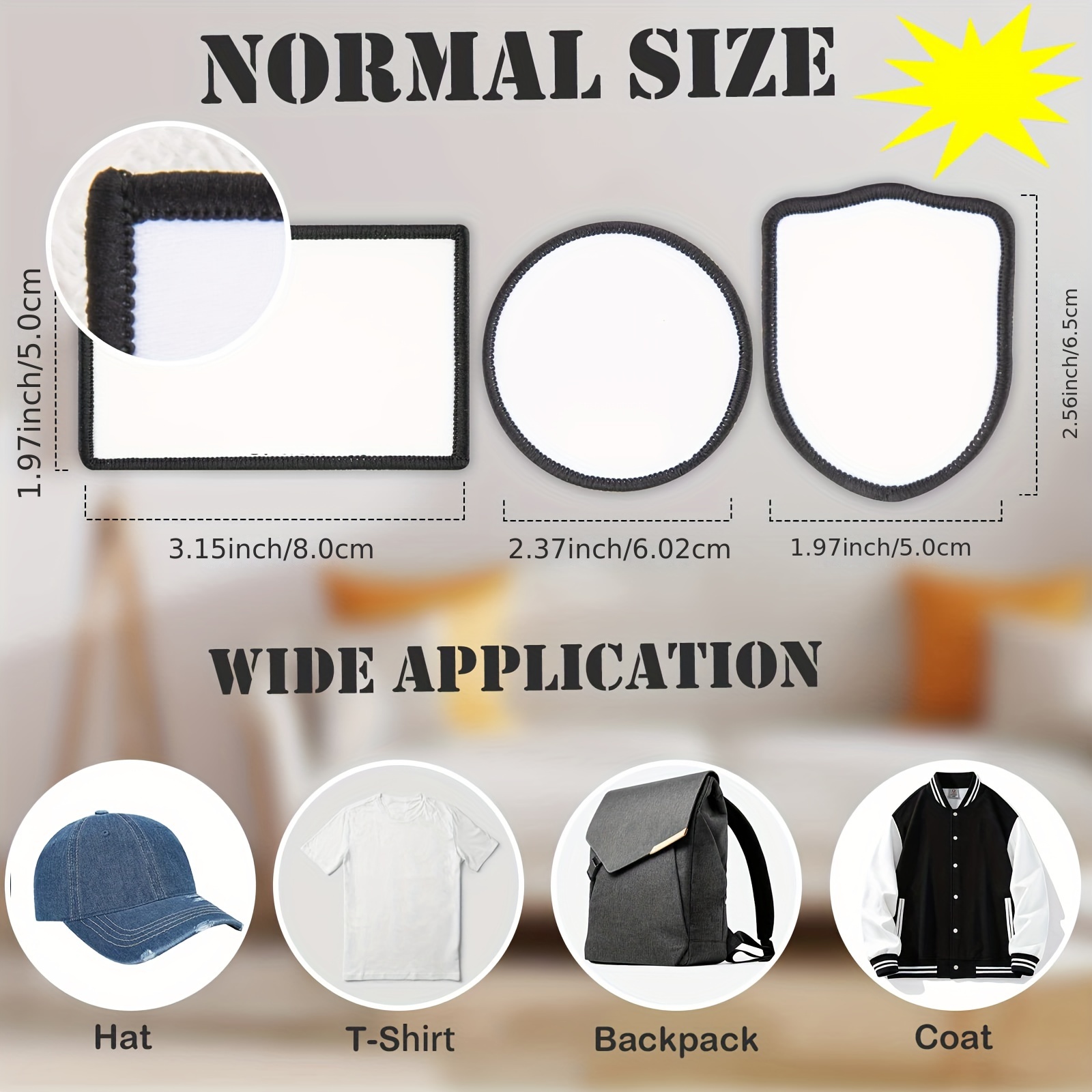 Iron On Sublimation Patch Blanks With 3 Shapes For Thermal Transfer Ideal  For Clothing, Blank Trucker Hats, Uniforms, Backpacks Black Frame From  Esund05, $0.27