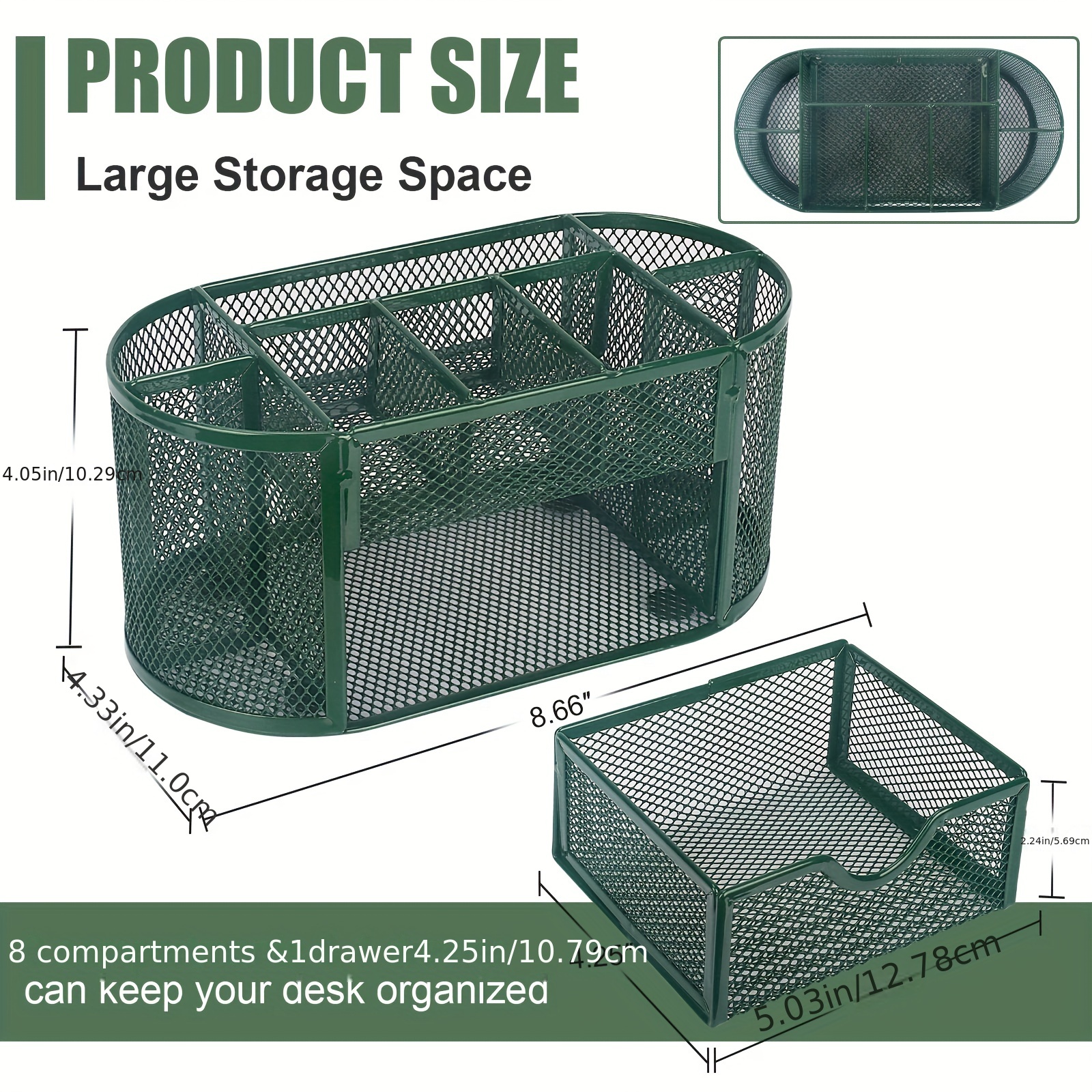 Multi function Metal Mesh Desk Organizer Office Supplies - Temu