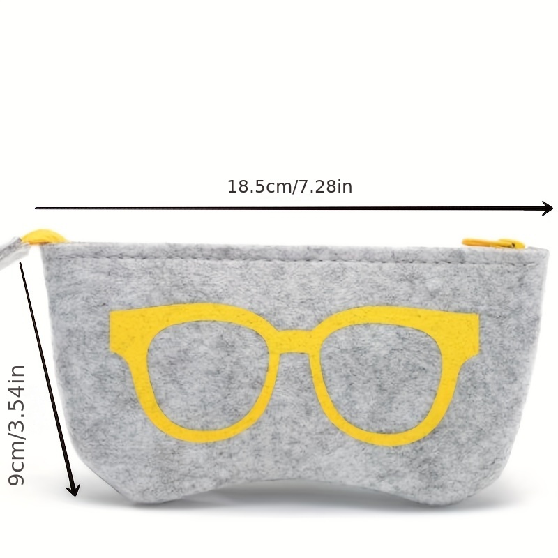 Men's New Glasses Bag Felt Glasses Bag, Fashion Cool Zipper Bag  Multifunctional Glasses Case - Temu