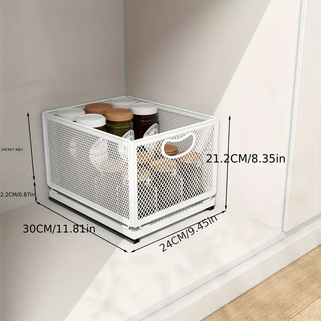 Large Pull-out Storage Organizer - Durable, Multi-functional Layered Holder For Kitchen & Bathroom Essentials, Storage Box, Kitchen Accessories, Shelf Baskets