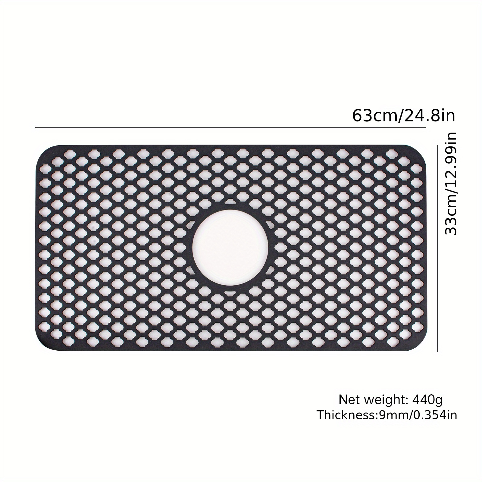 Silicone Sink Mat Large Size Hollow Silicone Sink Protector - Temu