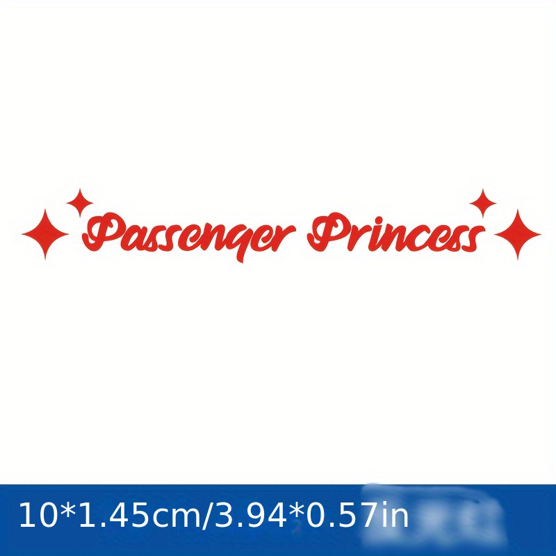 Passenger Princess Mirror Car Decal Minimalist Quotes Cute - Temu