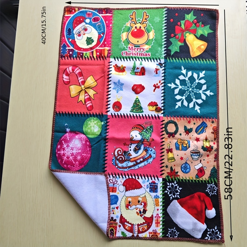 Hand Towels, Scouring Pad, Square Dish Cloths, Merry Christmas Theme Brown  Dish Towel, Cleaning Cloth For Sink Or Kitchen Stove, Antibacterial  Washable Cleaning Pad, Kitchen Stuff Kitchen Cleaning Gadget, Christmas  Decor 