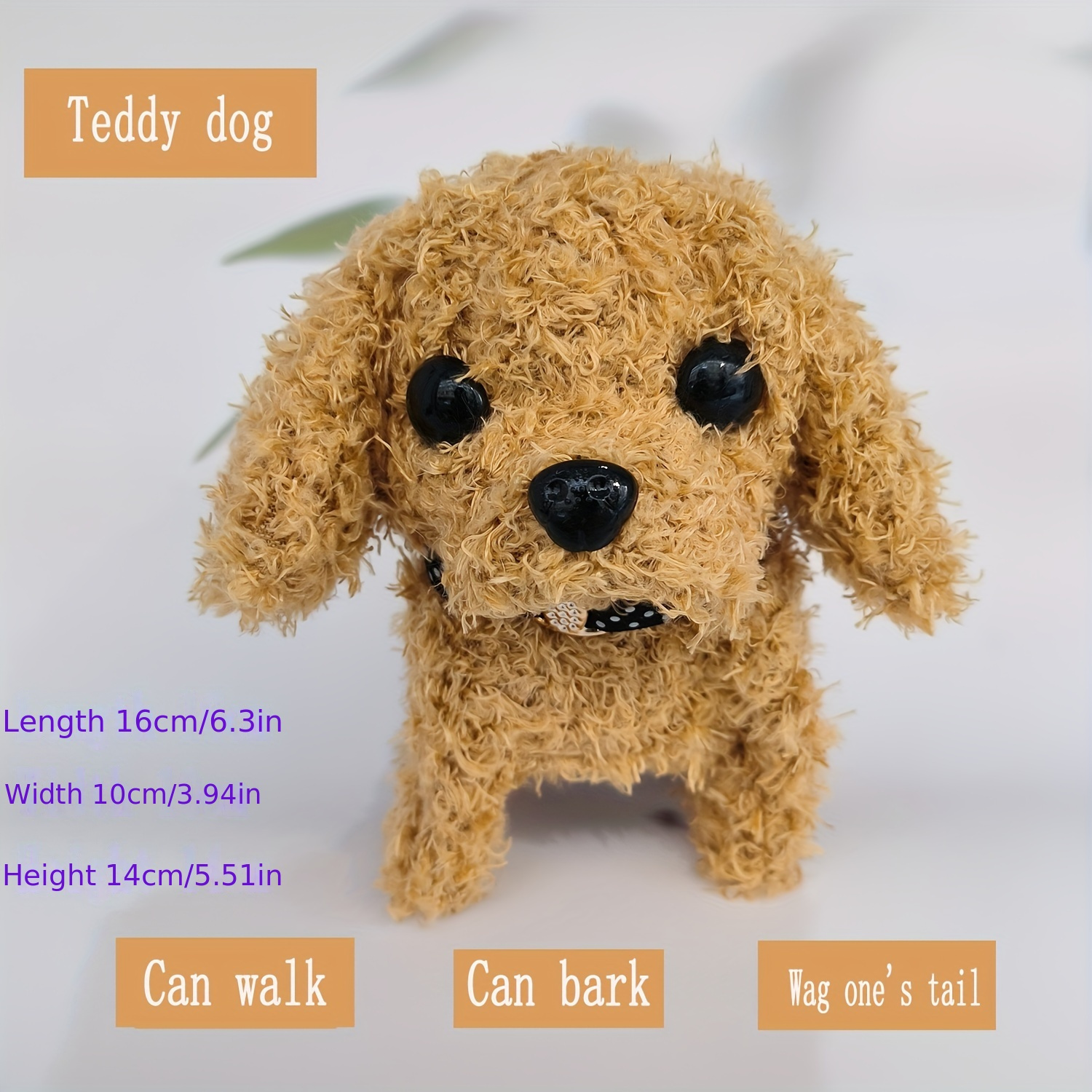 Cute Toy Dog Walk Dog Toys Intelligent Pet Barking Wagging Tail Wagging Simulation  Dog Teddy Interactive Toy Crawling Toy - Temu
