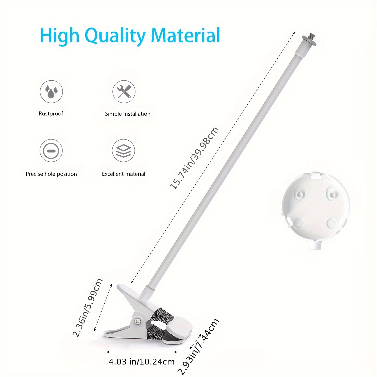 Image of 40cm Soft Hose Strong Clamp With Baby Monitor Adapter Base, Compatible With Ghbv/b603, Boifun/vb603, Taktark/bm603, Lullaby/lb603, Tenboo/tb101 - Single Pack