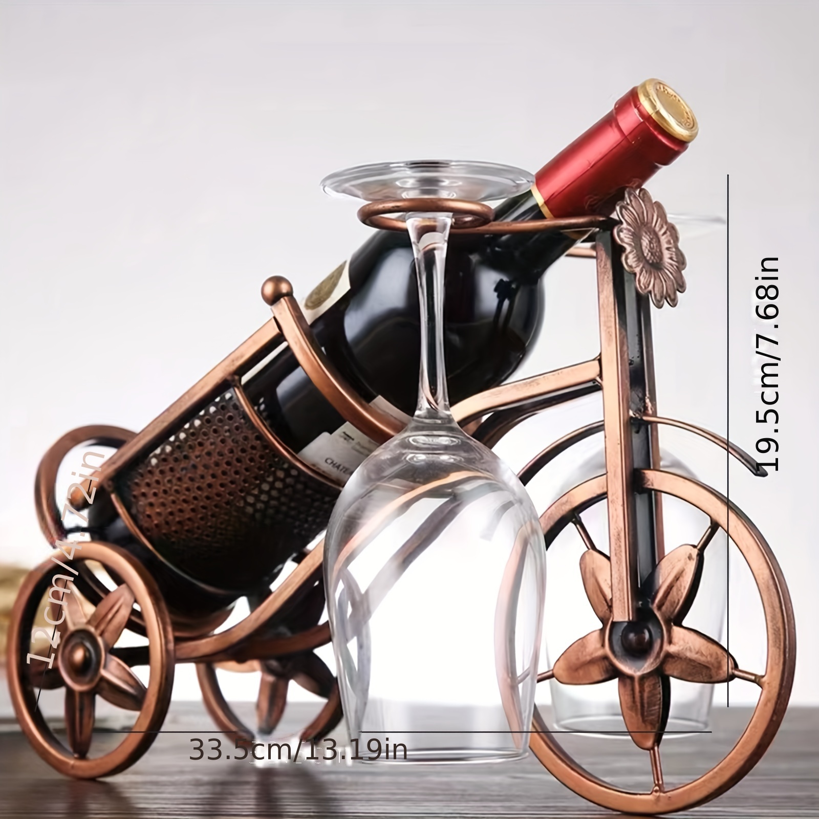 1 Porte-bouteille De Table, Porte-bouteille De Vin En Forme De Vélo,  Porte-bouteilles De Comptoir Et Rangement De Bouteilles De Vin, Cadeaux De  Vin