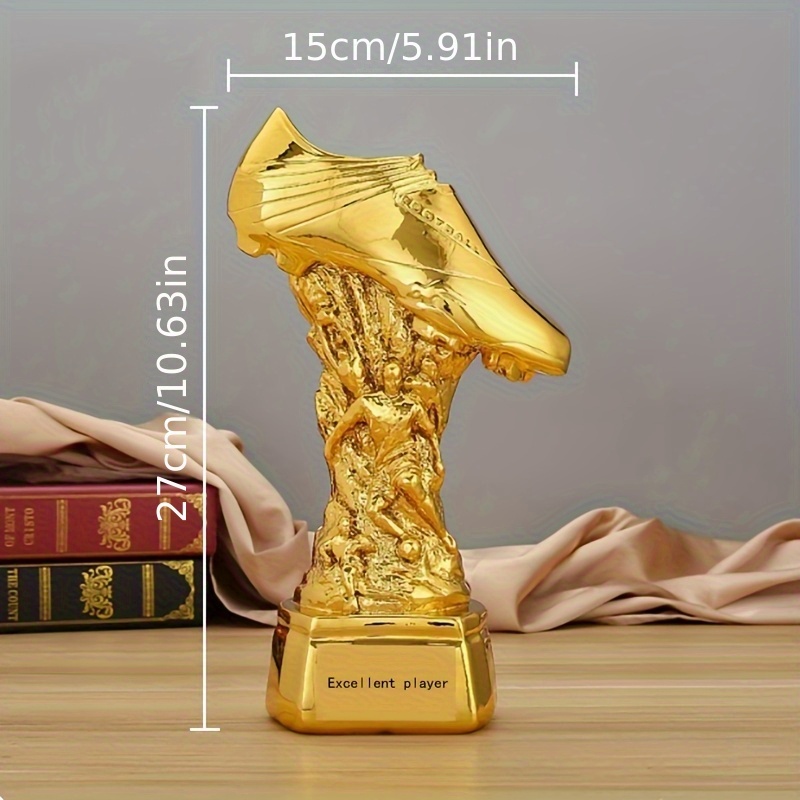 Custom Football Match Resin Trophy with Customizable Text for Competition Awards, Suitable for Honoring and Commemorating Football MatchesOpen in new tab.