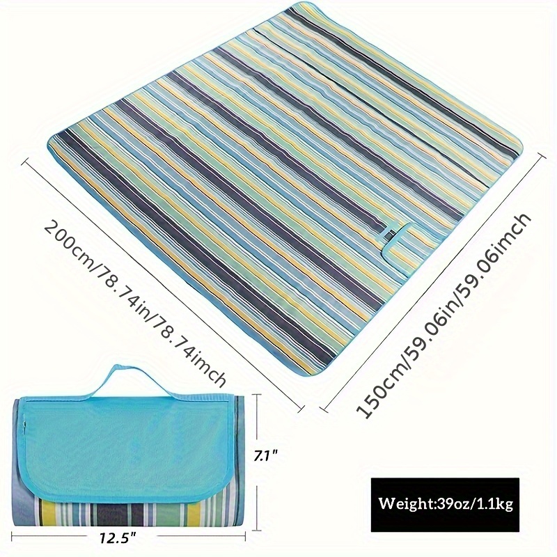 Coperta da picnic oversize da 80 pollici x 80 pollici, coperta da