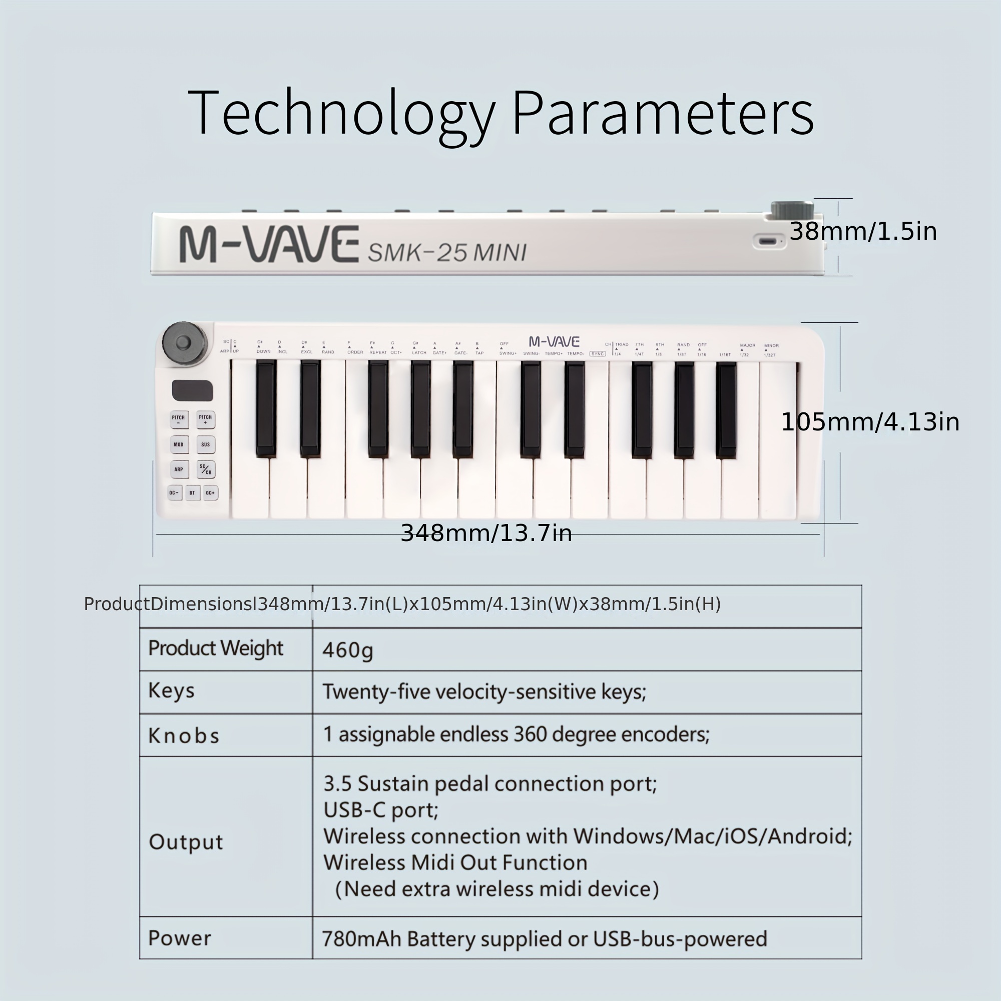 25 key Midi Control Keyboard Mini Portable Usb Keyboard Midi - Temu