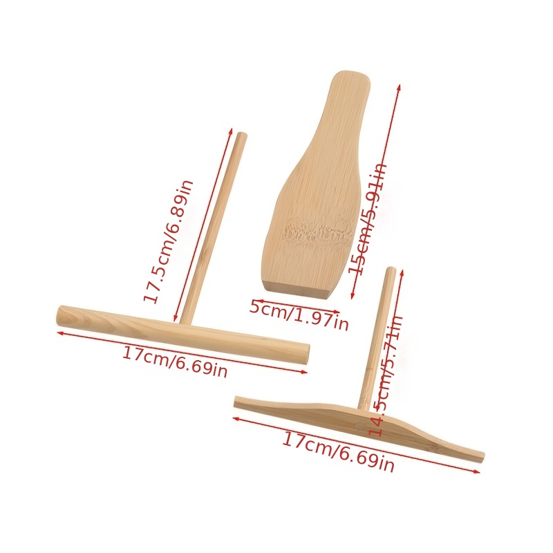 Crepe Batter Rake Crepe Spreader And Spatula Kit, Dough Spreader Crepe  Making Tools, Crepe Spreader And Spatula Set, Wooden Pancake Spreader T-  Shape Scraper Stick, Kitchen Tools - Temu