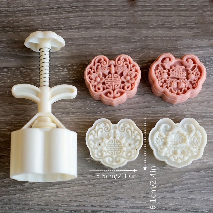 Moon Cake Mold, Including Mold And Stamp, Diy Hand Press Cookie