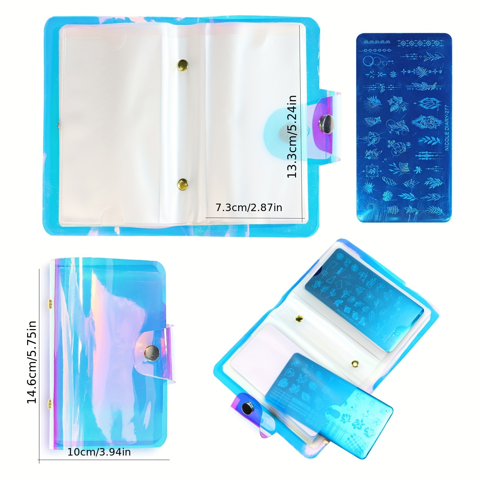 80 Slots Empty Nail Slider Storage Book Clear Sticker Holder Organizer  Album Display Design Nail Tool Photo Showing Shelf