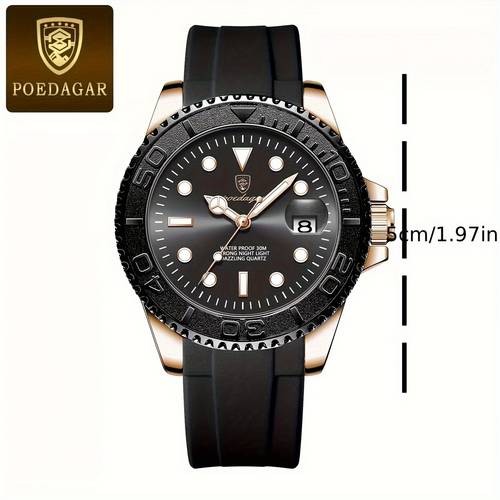 new brand new waterproof night light mens watch fashionable automatic quartz watch mens watch business calendar watch