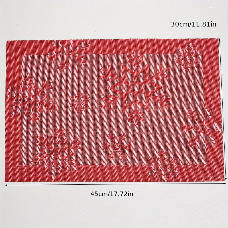 Pvc Placemats Hollow Snowflake Pvc Dining Table Mat Washable - Temu