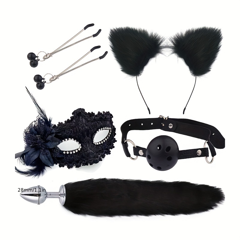 Set Di Volpe Cosplay 5 Pezzi Sm, Set Di Collari Con Clip Per