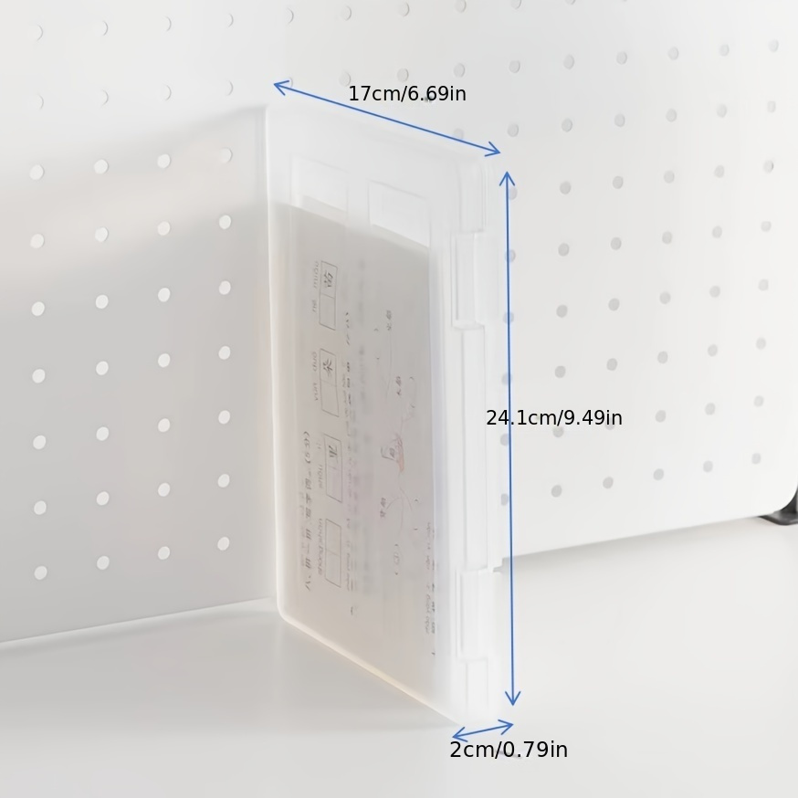 A5 Transparent Storage Box Clear Plastic Document Paper Filling Case File  Box