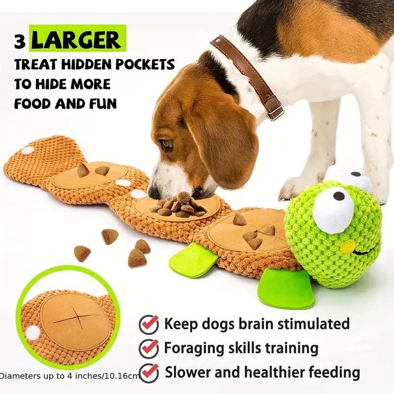 Dog Puzzle Toys - Enrichment Treat Dispensing Squeaky Crinkle Snuffle Smart Dog  Toy, Dog Toys For Boredom And Stimulating, Durable Plush No Stuffing Toys  For Large Medium Small Dog Puppy - Temu