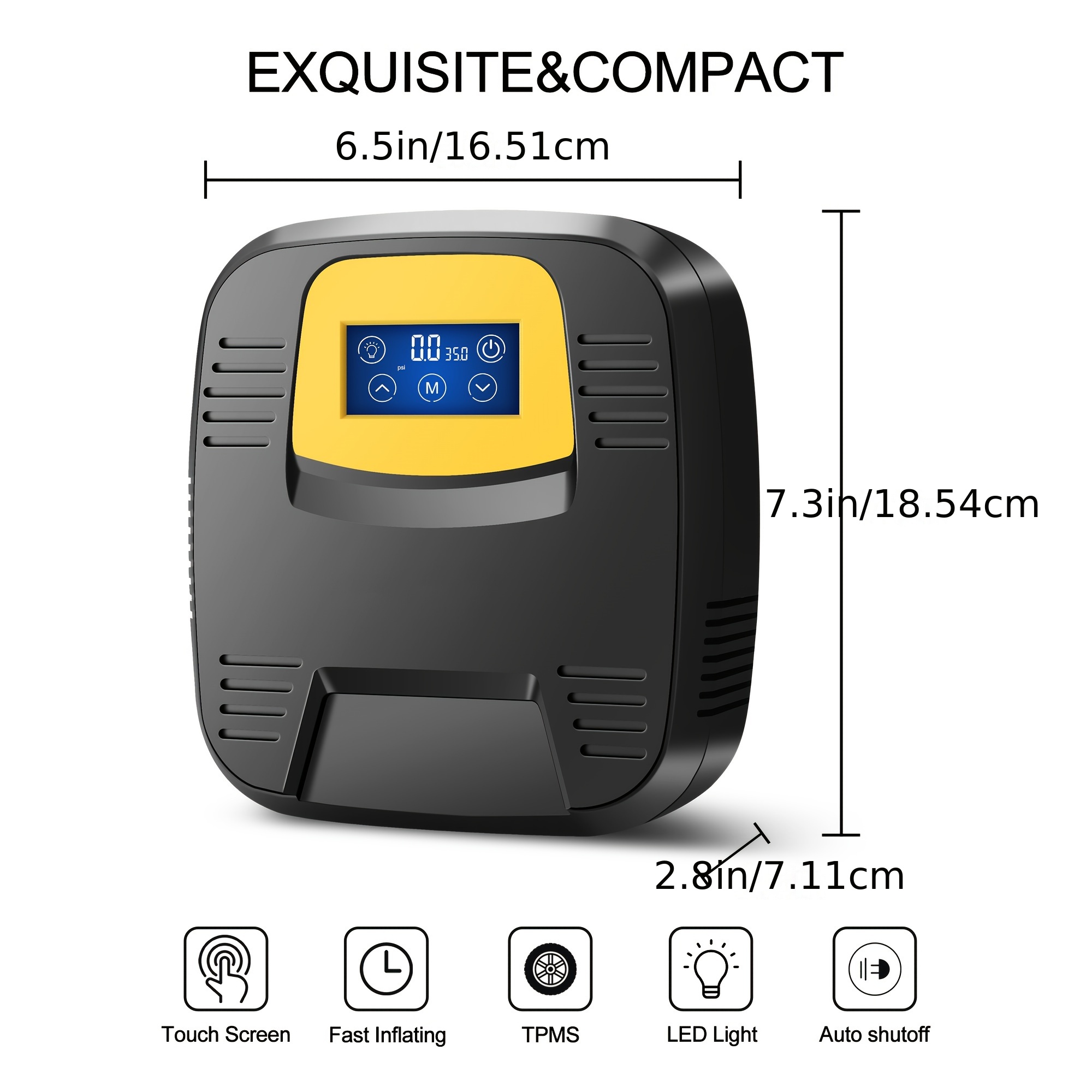 Mini Compresor Aire Inflador 12v Auto Con Medidor Presión.