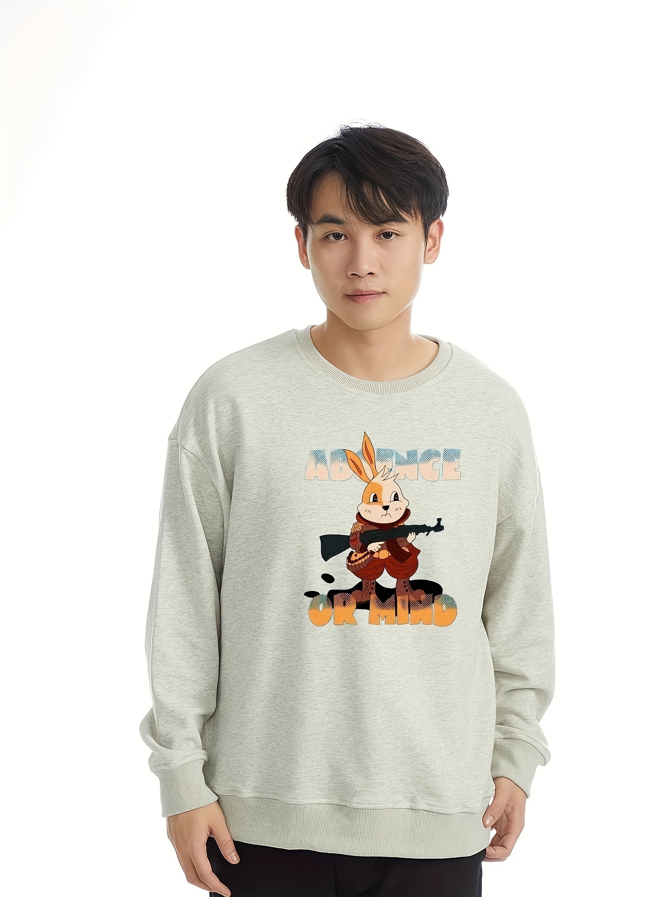 Sudadera Estampado Anime Sudadera Casual Manga Larga Cuello - Temu