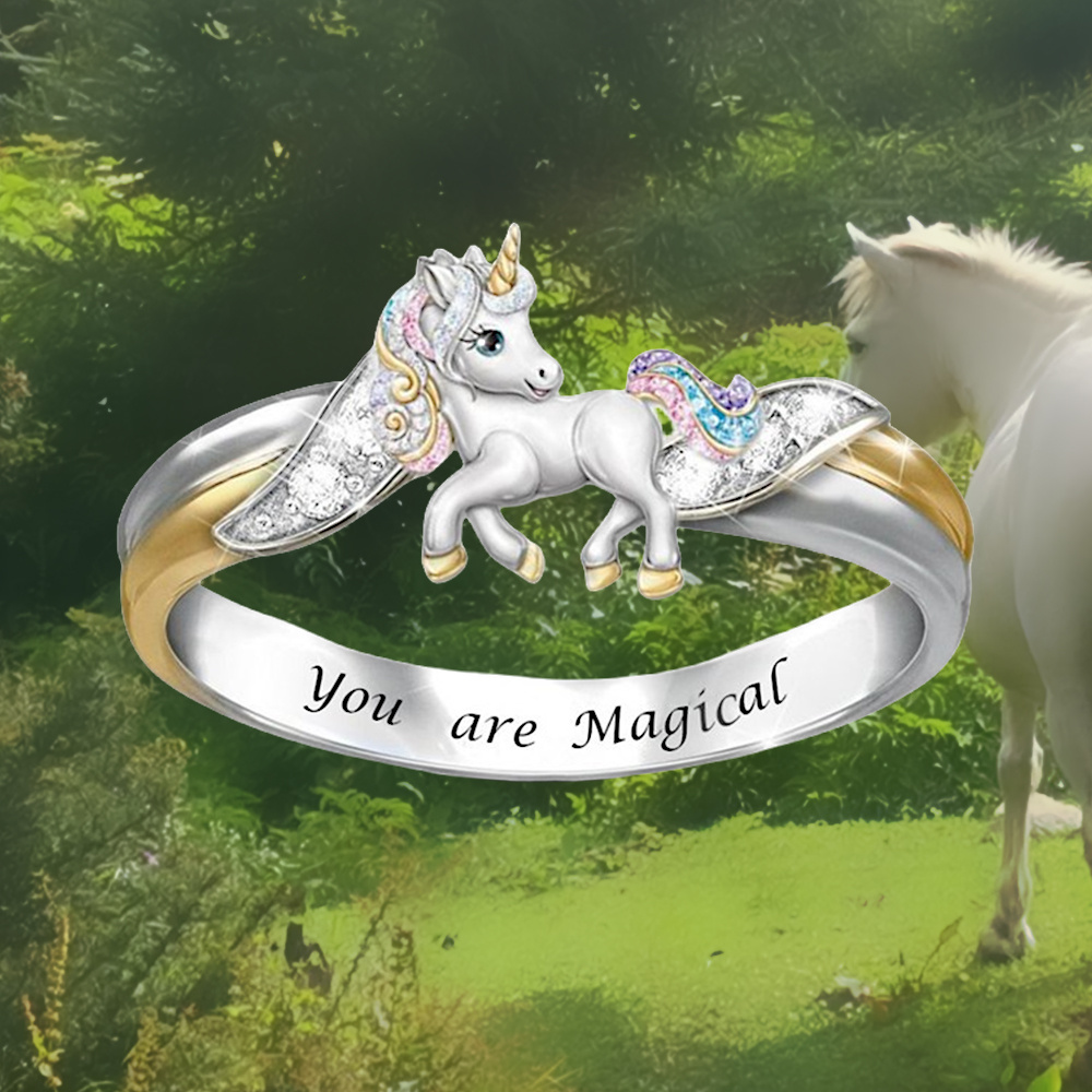 Anillo Unicornio kawaii hecho a mano, regalo original para los fans de la  Fantasía, cuerno de unicornio, Unicornio arcoiris, cosas kawaii -   México