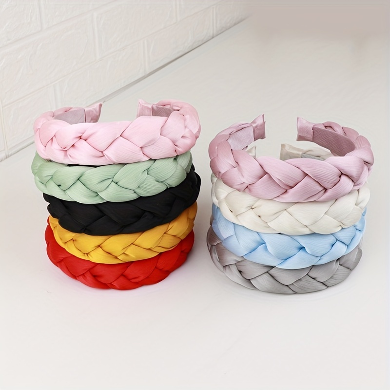 Colorful Fabric Padded Hairband Wide Thick Sponge Hair Hoop Women Casual  Hair Accessories Girls Neutral Color - Toys & Games - Temu