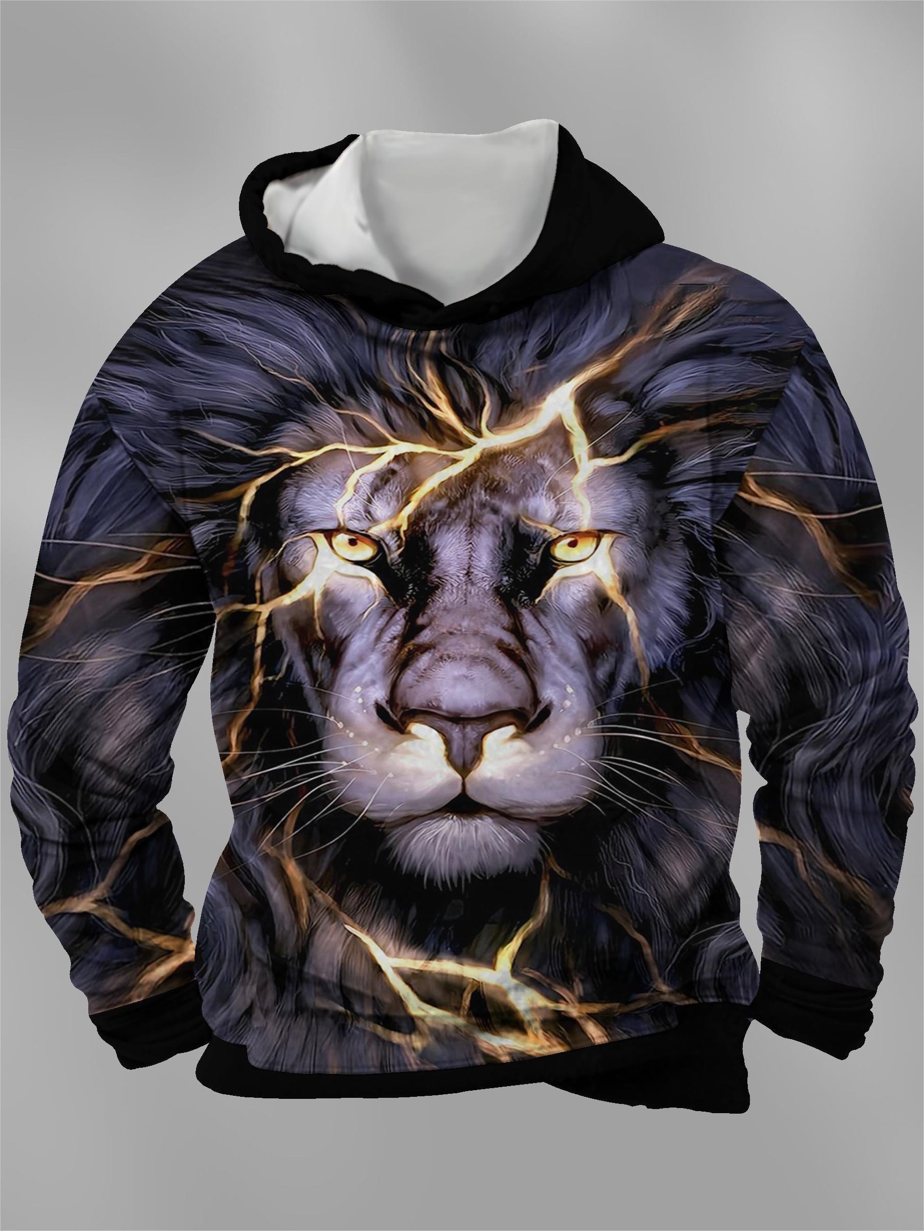 Gold lightning lion hoodie sale