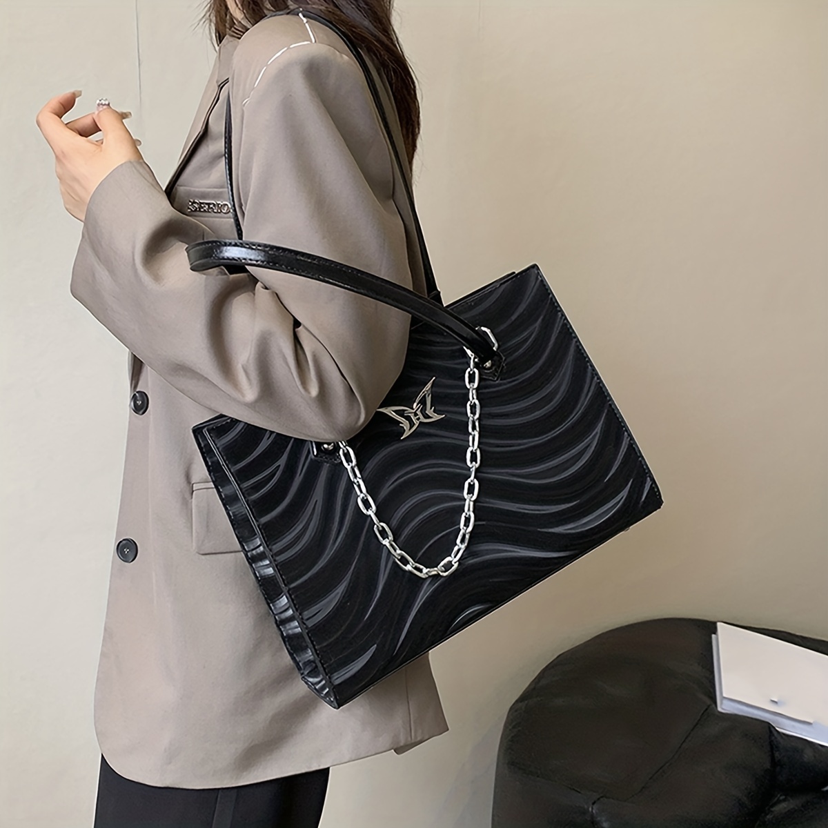 New Fashion Cool Dark Harajuku Style Denim Bag Pink y2k Star Chain Women's  Bag Underarm Bag Tote Bag Purses Handbags baguett - AliExpress
