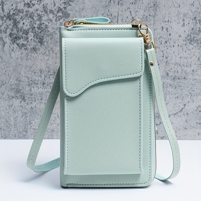 Bolso de teléfono celular Crossbody bolso para teléfono móvil COLL con  correa de cuero ajustable en lona verde encerada hecha por HOLMgoods -   España