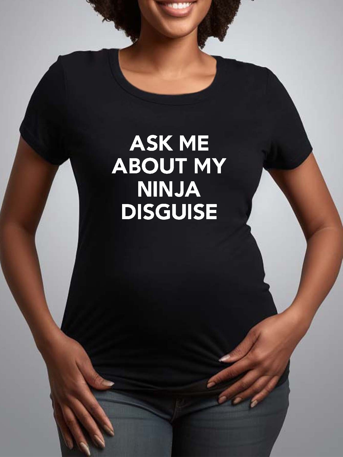 Ask Me About My Ninja Disguise Funny Tall T-Shirt