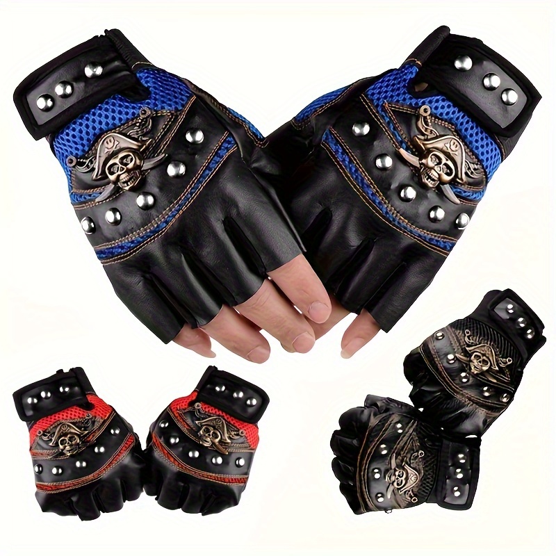 Hombres Guantes sin dedo con estampado de letra  Fingerless gloves,  Fashion gloves, Mens gloves