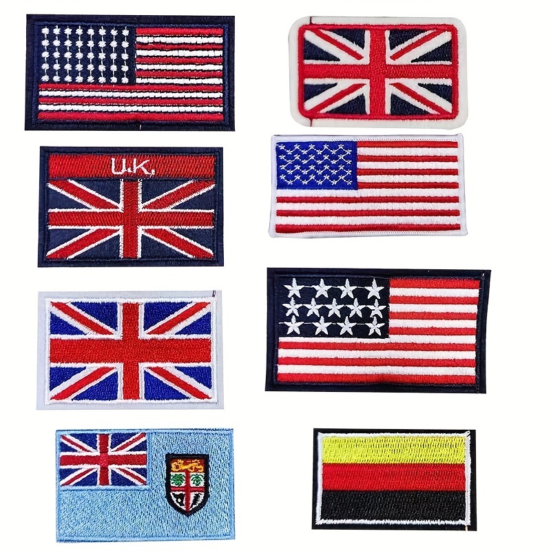 USA American United State Flag and Mexico Flag Patch Embroidered