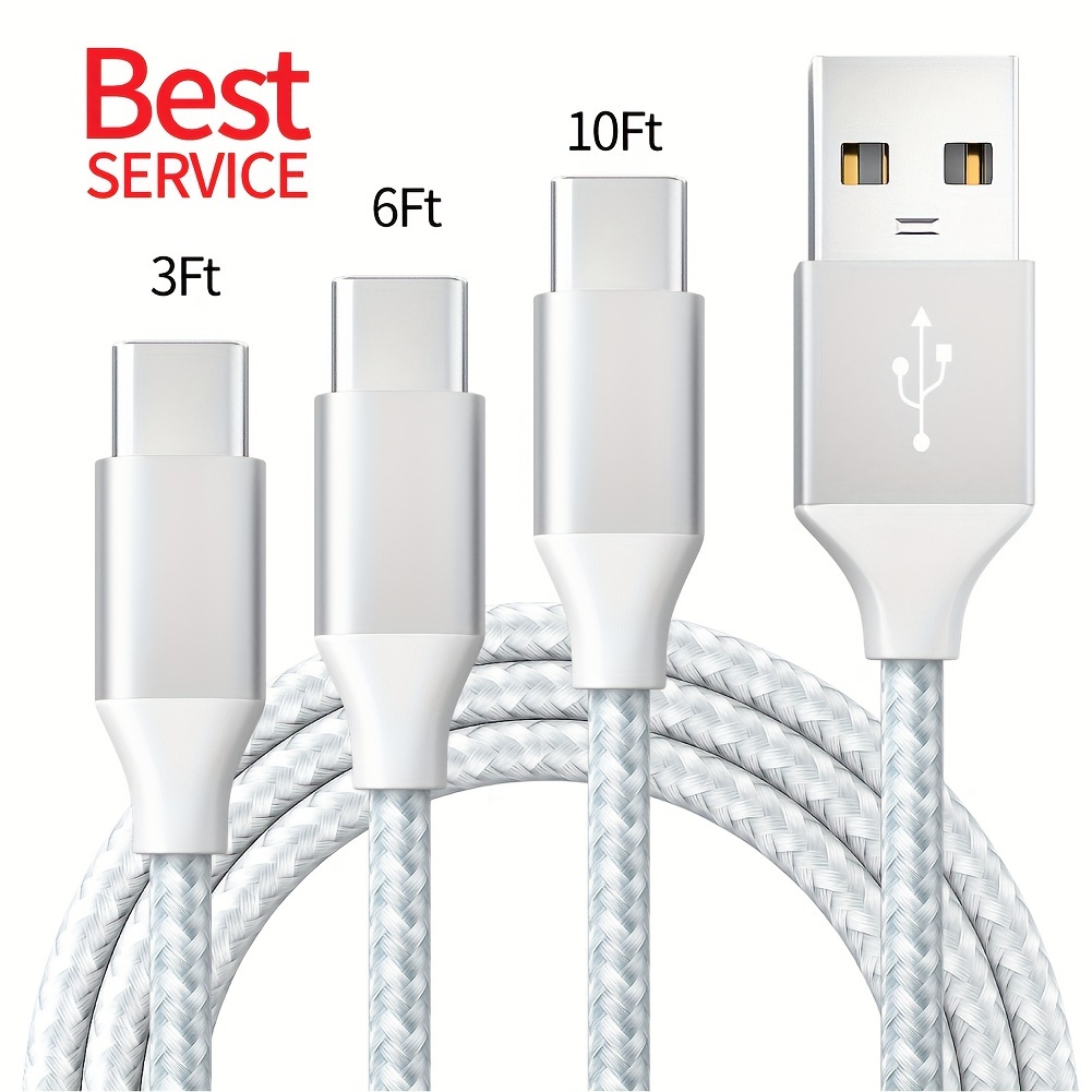 Cable iPhone chargeur iphone USB - Pack de 3, 1m+2m+3m en Nylon