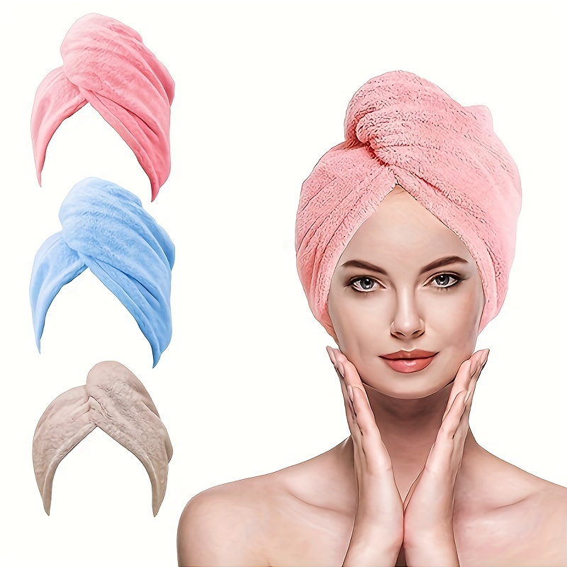 Toalla de microfibra para el cabello Toba de turbante Toalla para la cabeza  Gorro de baño envuelto para mujeres Niñas Fábrica de toallas de microfibra  profesional en China