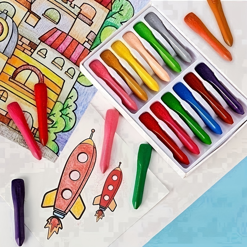 Crayons aquarellables Crayon de Bâton De Peinture à l'huile de Couleur  Lourde de 48 Couleurs Bâton Gras Lavable pour Enfants Crayon de Bâton de