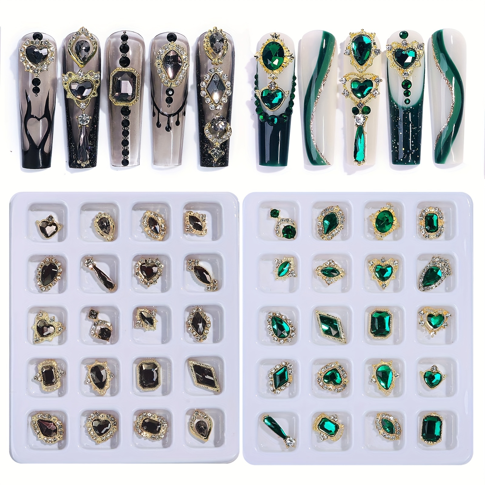 100Pcs/Bag UV Sensitive Heart Nail Art Charm 3D Resin Color-Changed Love Nail  Rhinestone Kawaii DIY Manicure Accessories - AliExpress