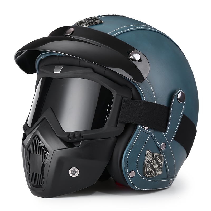 Open Face Full Face Motorcycle Helmet Scooter Casque Casco - Temu