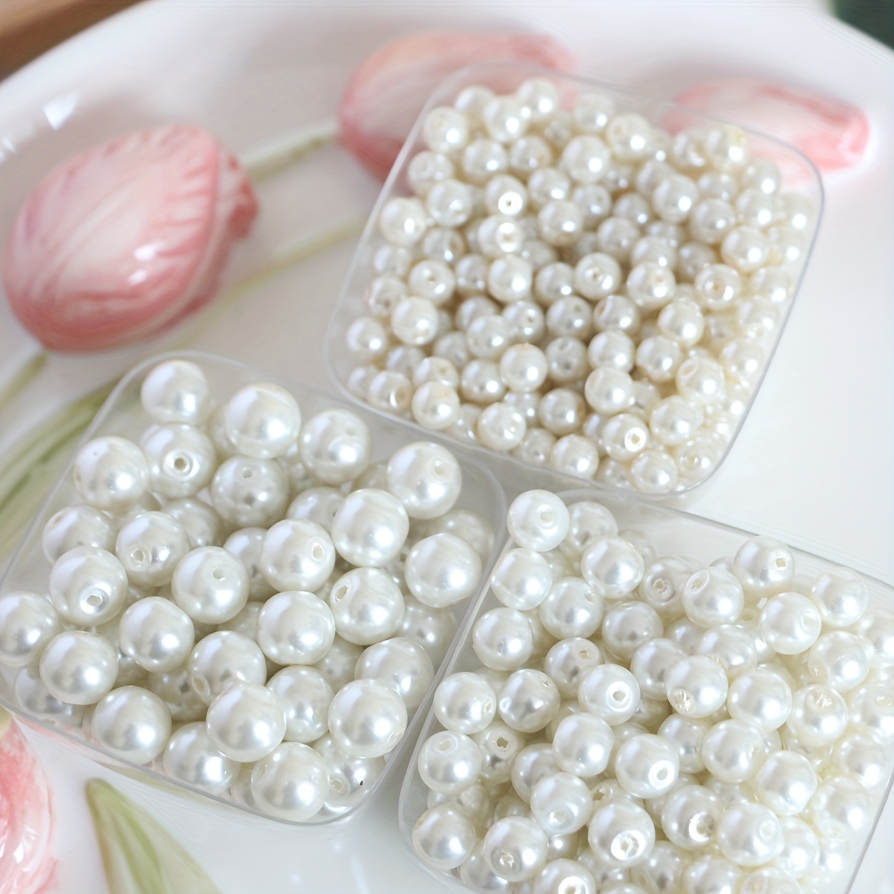 Bag White Flower Claw Cup Rhinestones Imitation Pearl - Temu