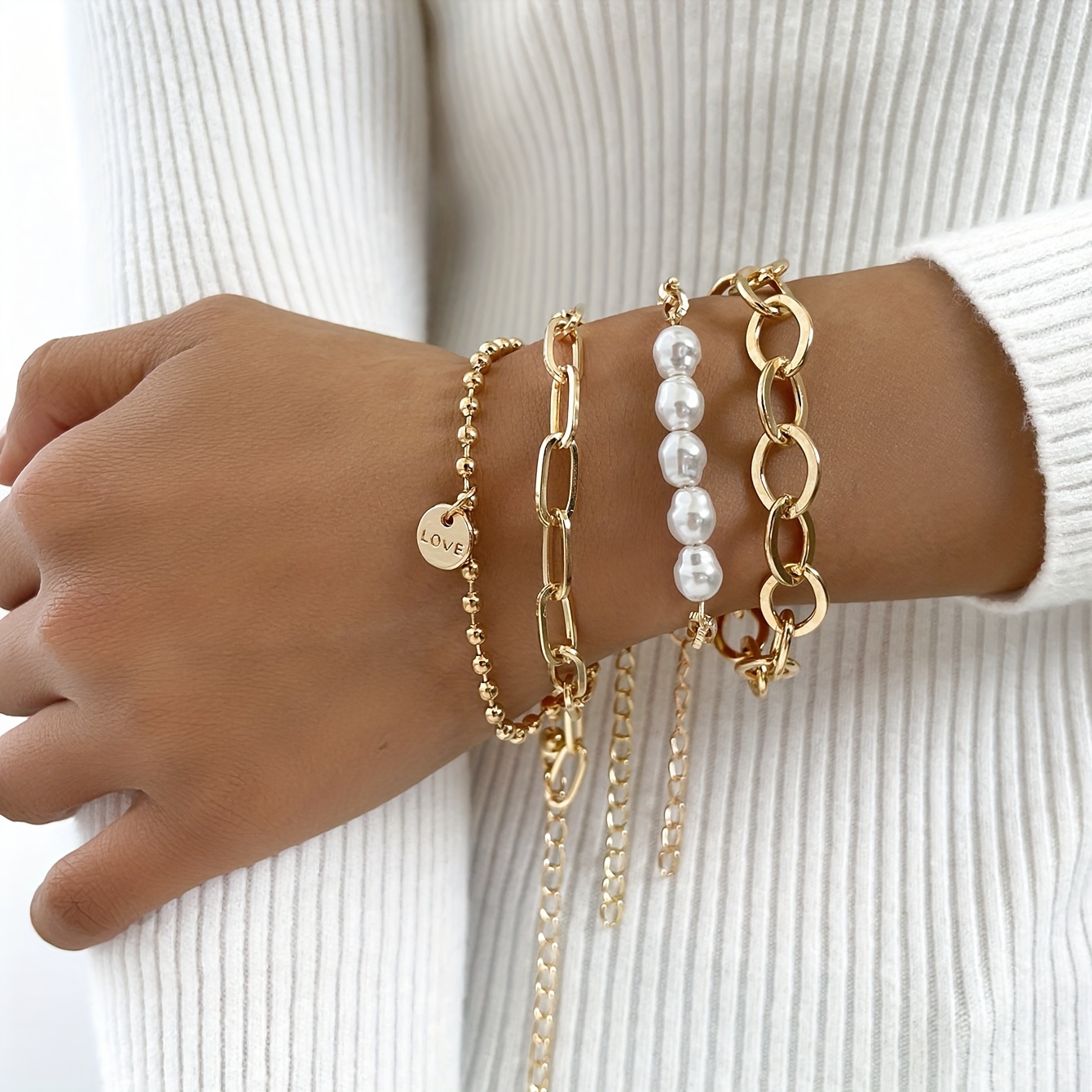 Pearl Bracelet For Women Set - Temu