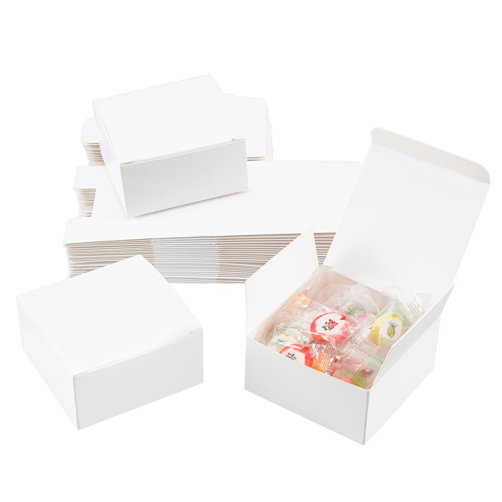 Small Gift Boxes 20 Pack, Kraft Gift Boxes Bulk 2.16 X 2.16 X 0.98, Small  Cardboard Boxes for Jewelry Packaging, White