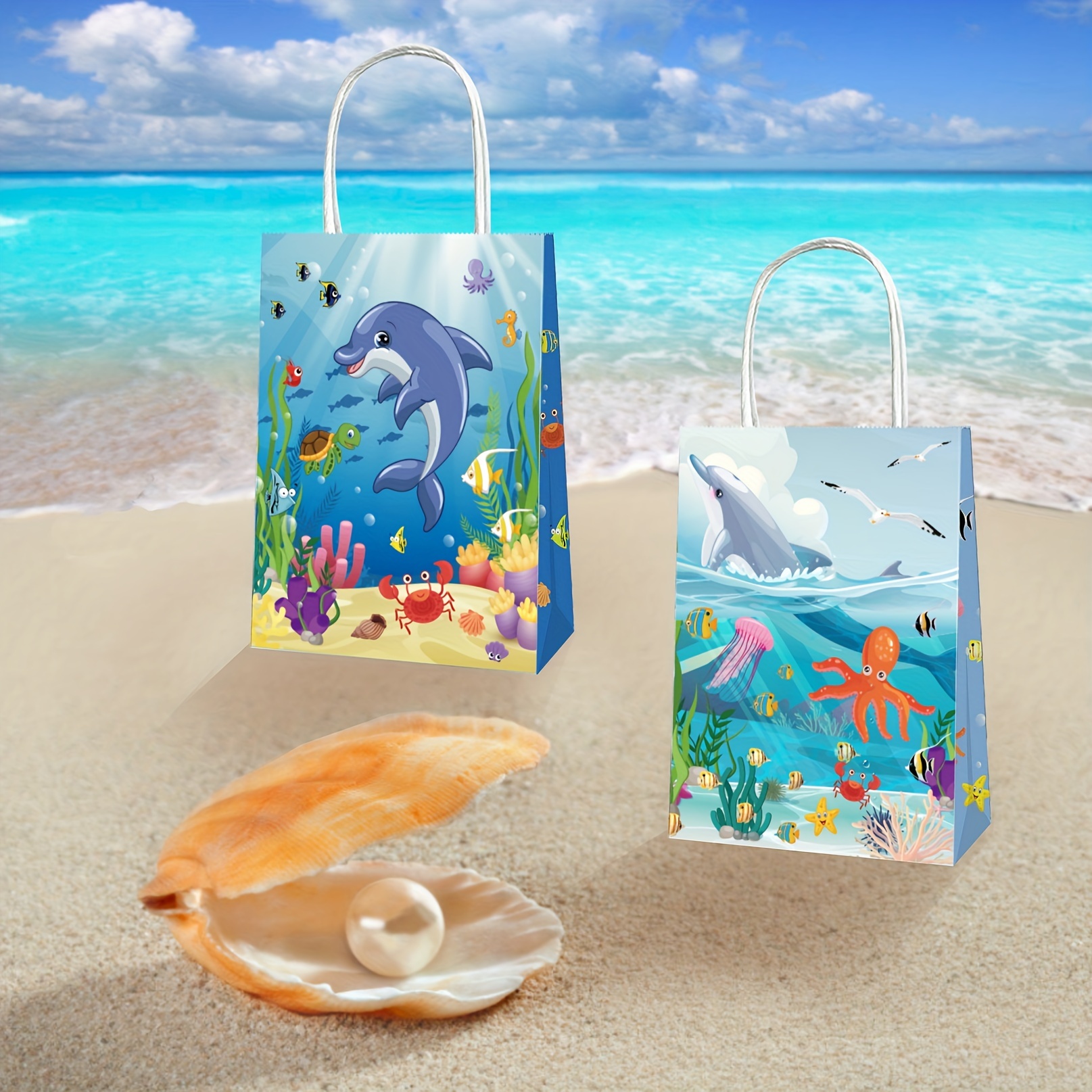 RIGHTA TECH Ocean Sea Animals Life Gift Treat Bags Drawstring Gift Bag  Tropical Fish Whale Favor Bag for Birthday Party Pool Beach,Summer Party  Decorations 20pcs : : Health & Personal Care