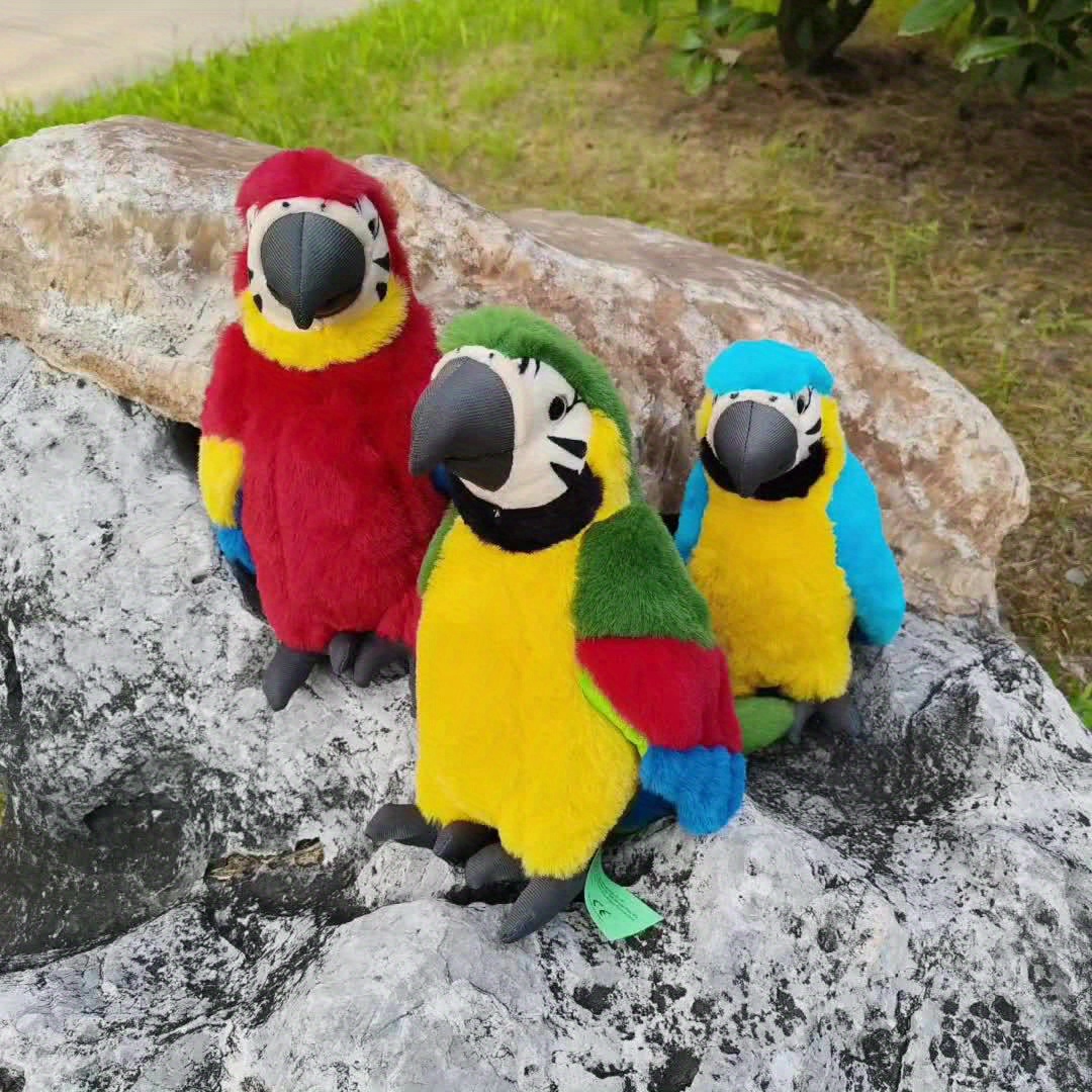 Adorable Parrot Plush Toy, Fluffy Bird Stuffed Animal