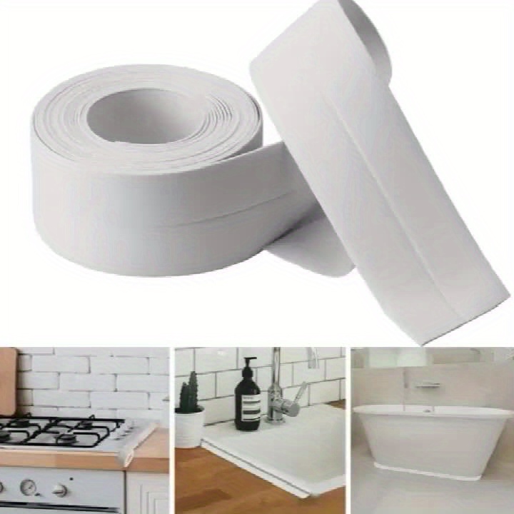 2021 Bathroom Sealing Tape Sink Bath Sealing Strip Tape PVC Self adhesive  Waterproof Sealant Tape Bathroom Kitchen Wall Sticker