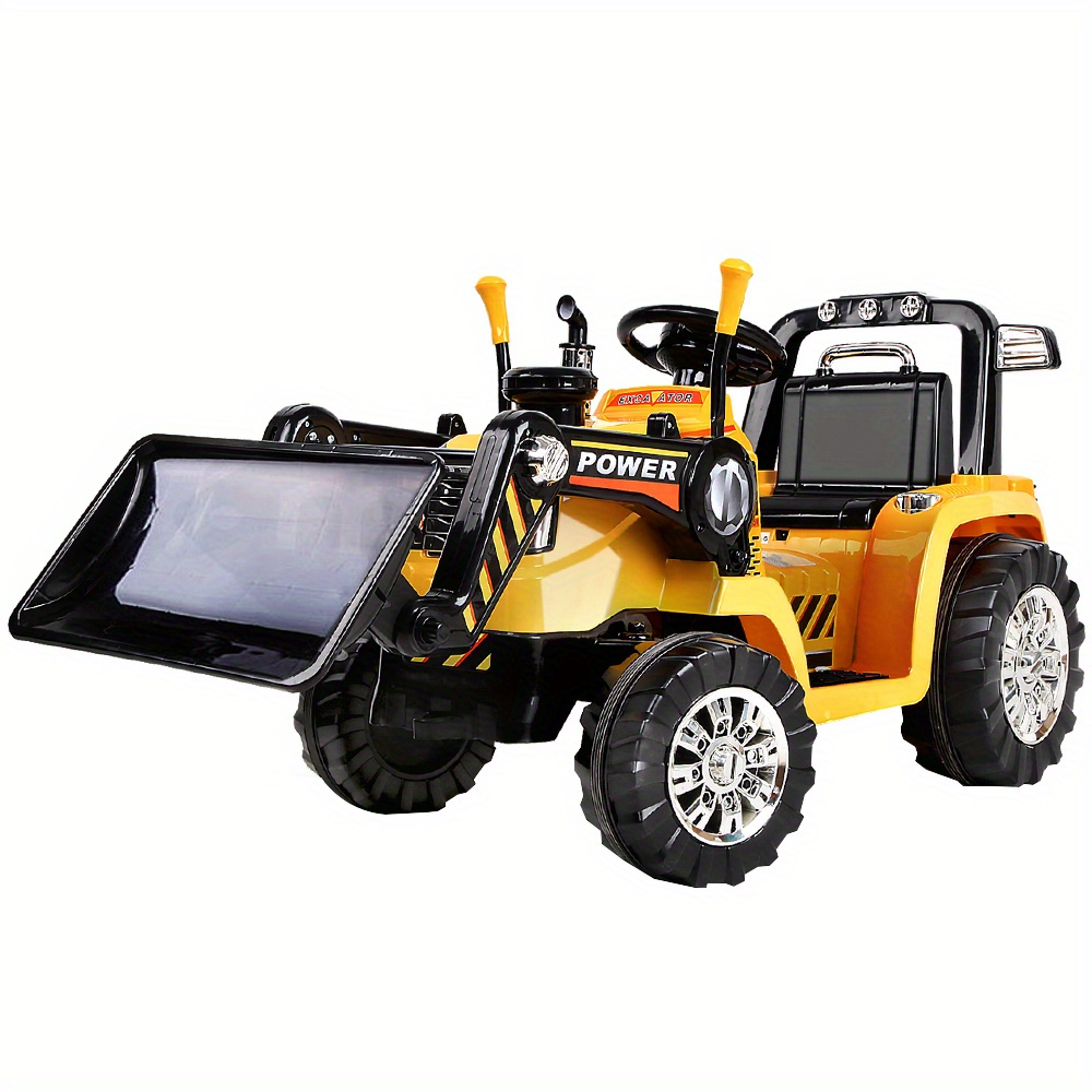 kids electric ride on car bulldozer digger loader remote 6v yellow Product details 1