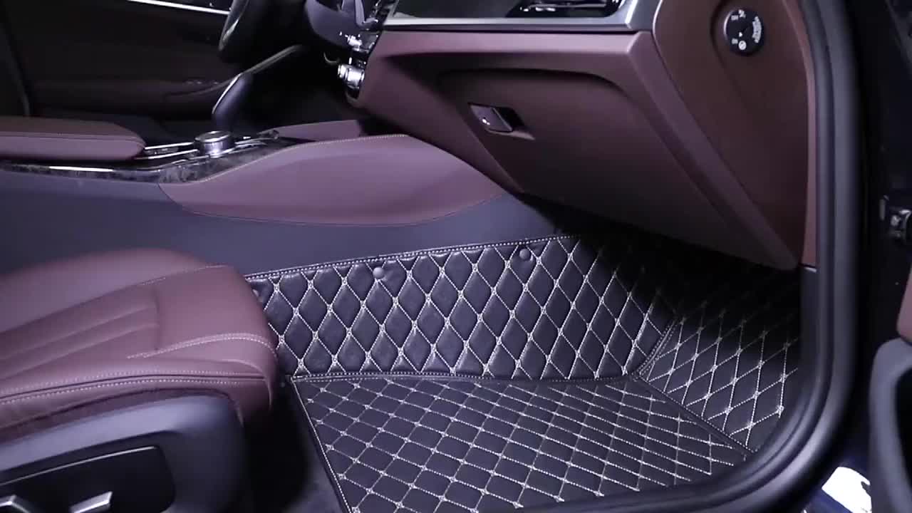 Car Floor Mats For Tucson 2015 2016 2017 2018 3D Luxury Non-Slip Waterproof  Wear-Resistant Leather Accessories