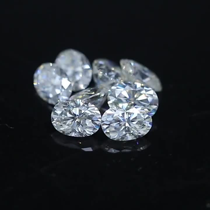 GRA モアッサナイト ダイヤモンド 0.1ct 5ct ホワイト オーバル D GH 