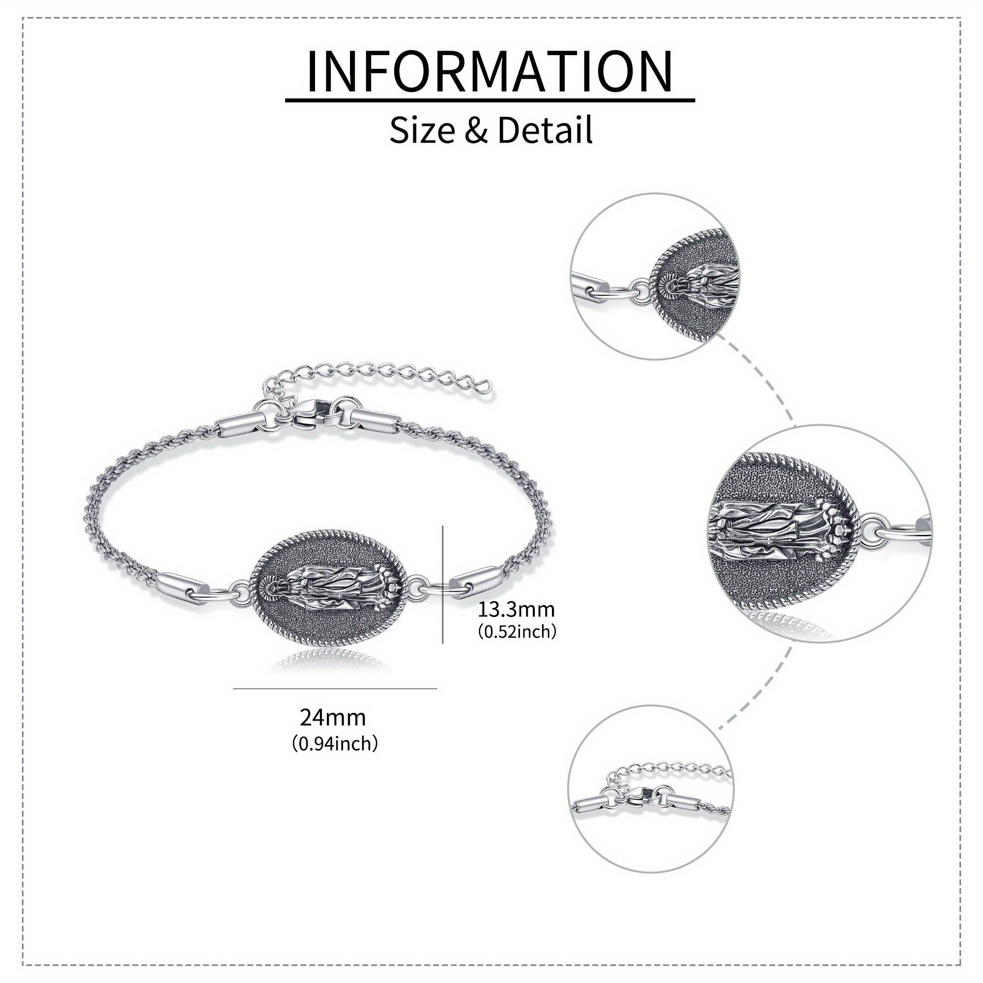 Women's Sterling Silver Santa Muere Bracelet