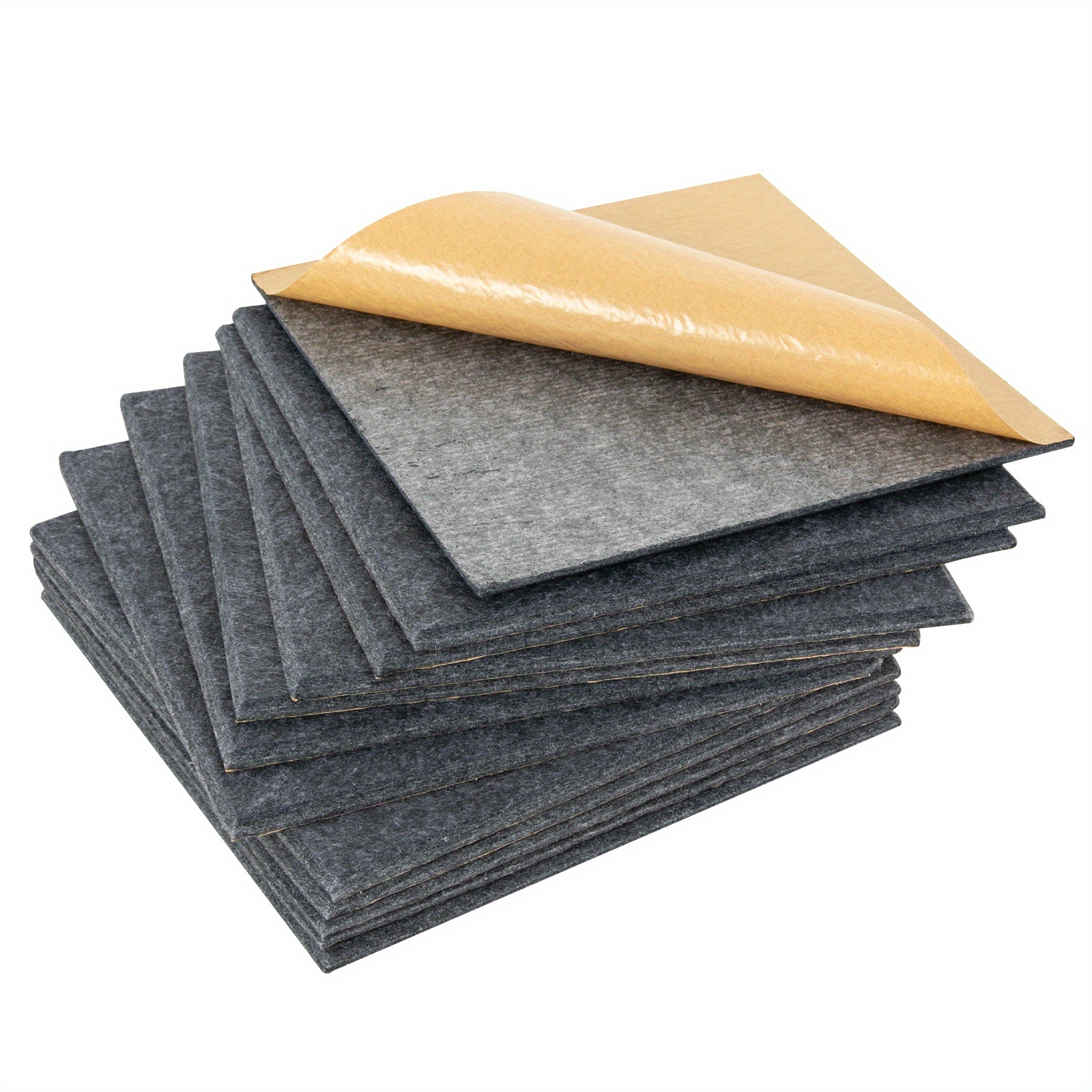 Sound Absorbing Acoustic Foam Panels, Dark Grey Polyester Fiber, Ideal For Soundproofing And Echo Reduction